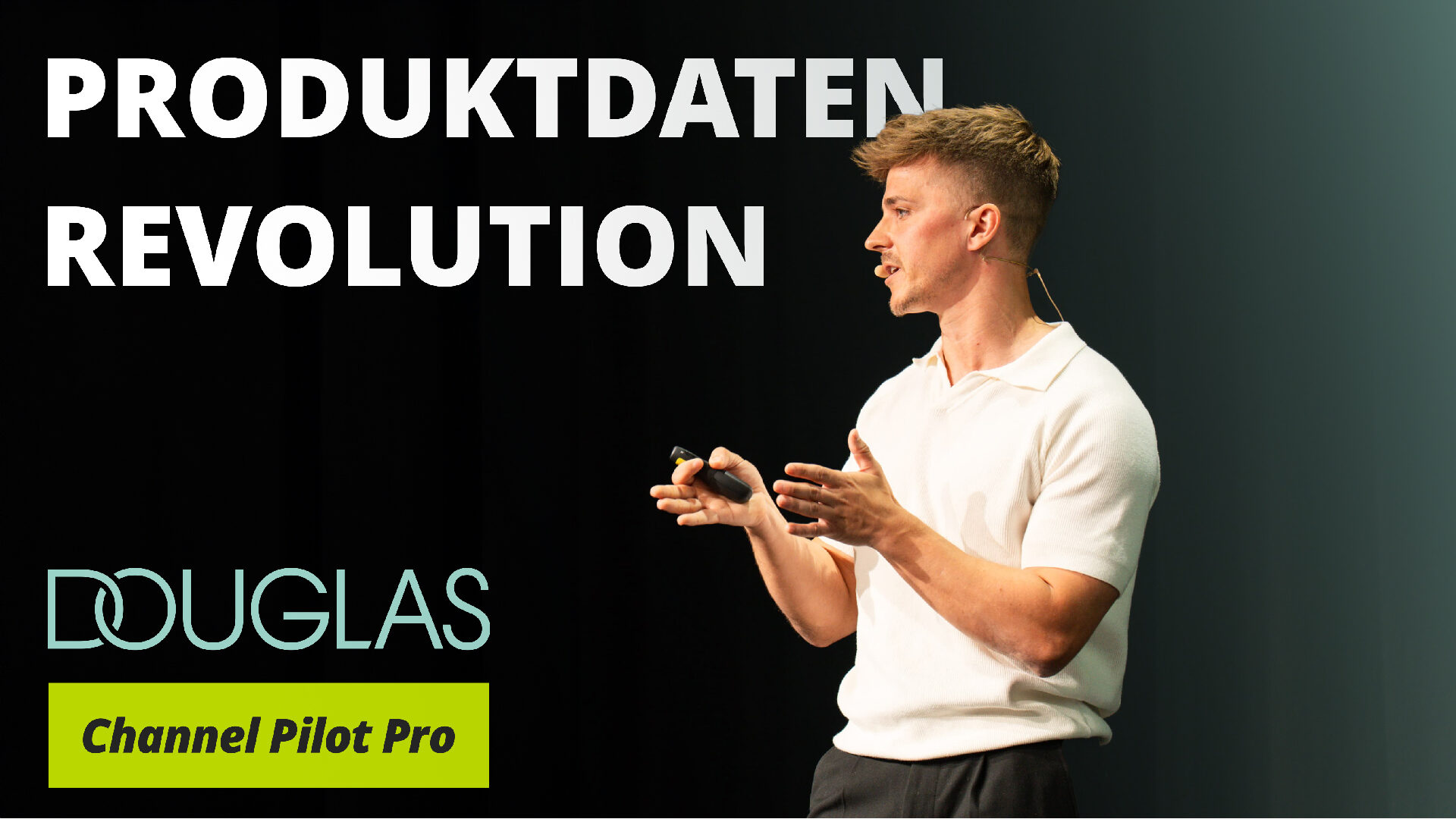 Douglas Produktdaten Optimierung Vortrag auf der Bühne