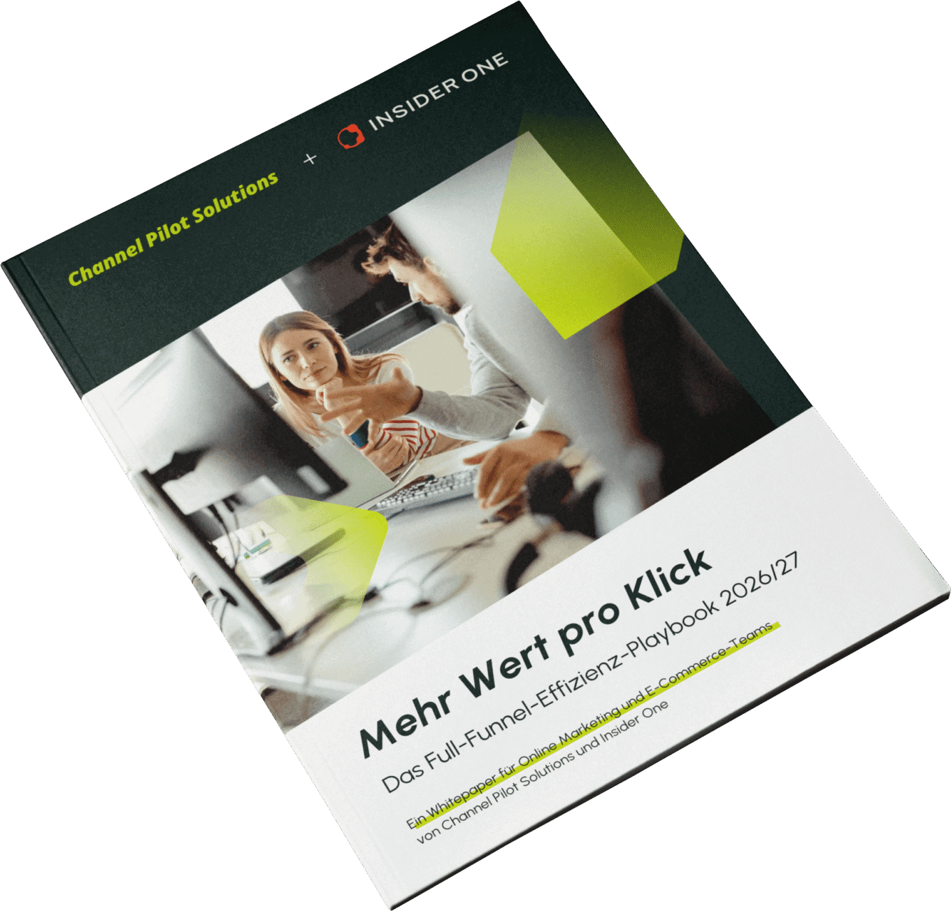 E-Book cover by Channel Pilot Solutions on the topic of more value per click.