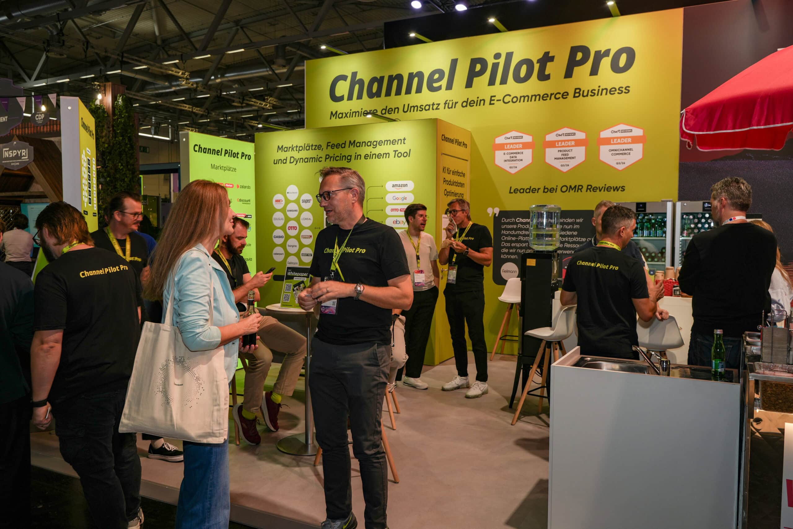 Channel Pilot Pro Messeauftritt mit Fokus auf E-Commerce-Lösungen.